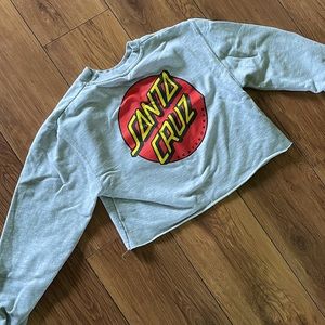 Santa Cruz Skateboards Gray Crew Neck Sweater